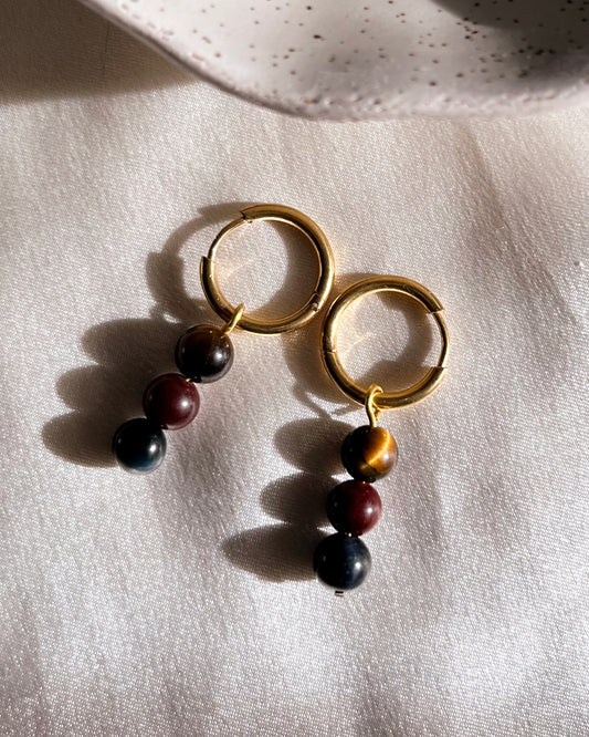 Boucles d'Oreilles "Giudi" - Trio Protecteur Oeil