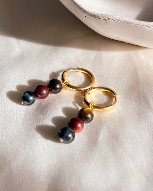 Boucles d'Oreilles "Giudi" - Trio Protecteur Oeil