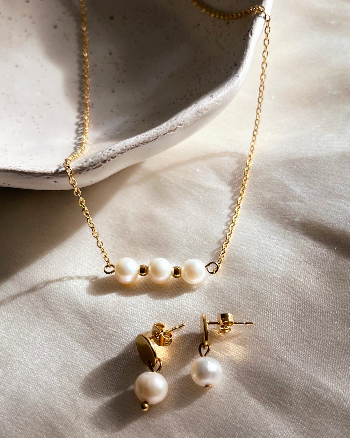 Parure “Grazia” en Perles naturelles - Eclat de Sable