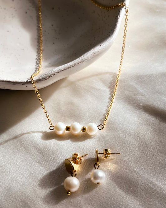 Parure “Grazia” en Perles naturelles - Eclat de Sable