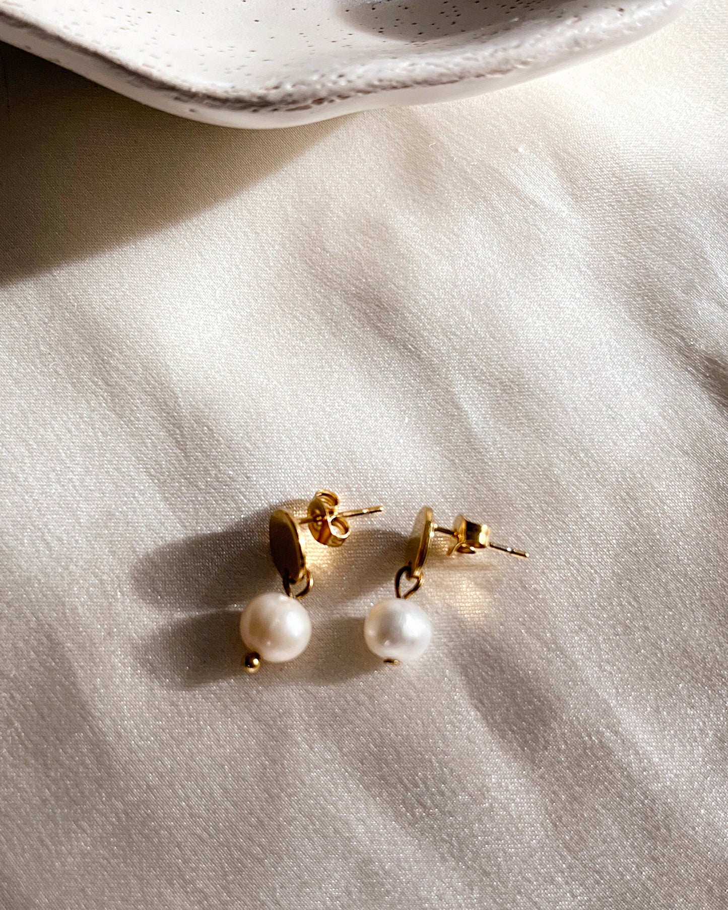 Boucles d'oreilles "Grazia" - Perle d'eau douce véritable