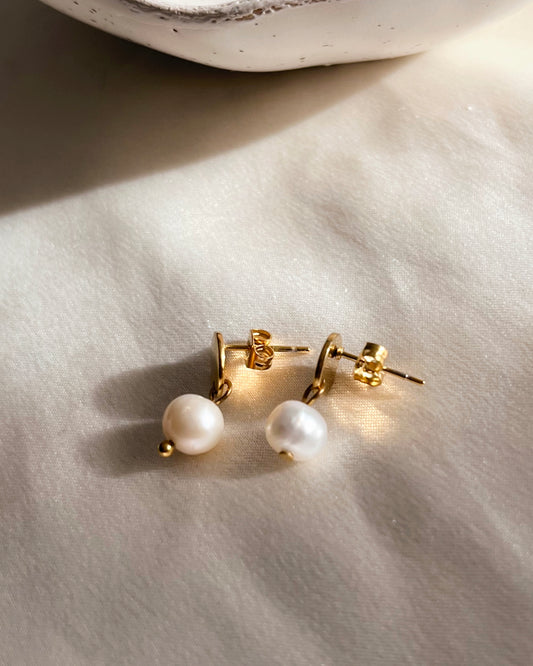 Boucles d'oreilles "Grazia" - Perle d'eau douce véritable