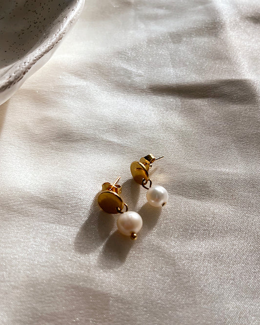 Boucles d'oreilles "Grazia" - Perle d'eau douce véritable