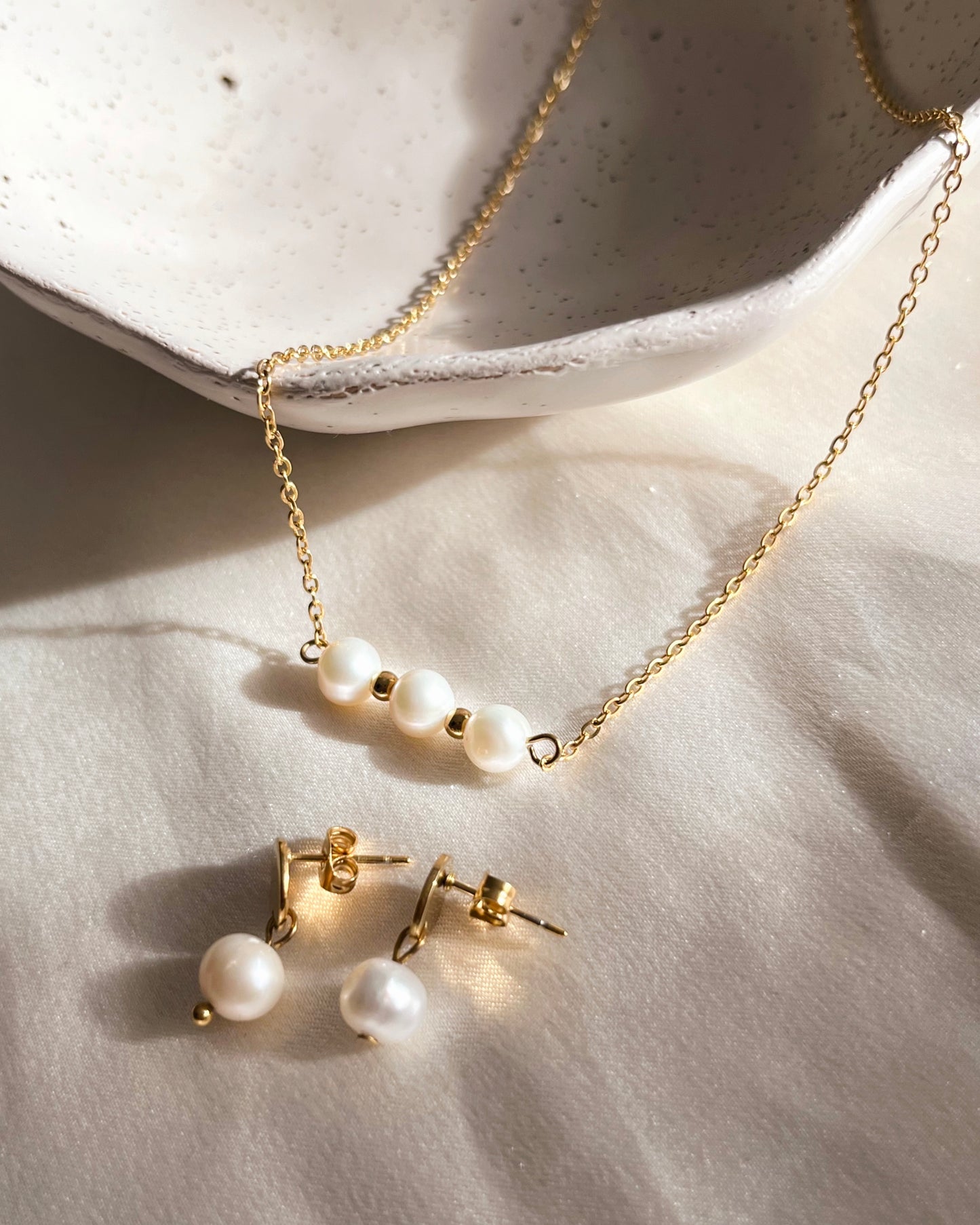 Parure “Grazia” en Perles naturelles - Eclat de Sable